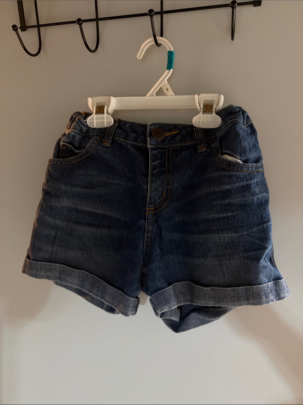 Cherokee Girls Dark Blue Denim Roll-Cuff Shorts